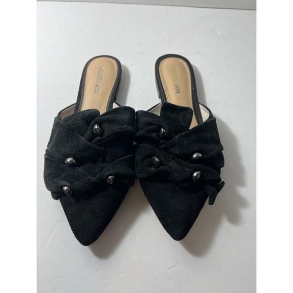Gianni Bini Suede Mules with Bow Embellishments - Picture 1 of 7
